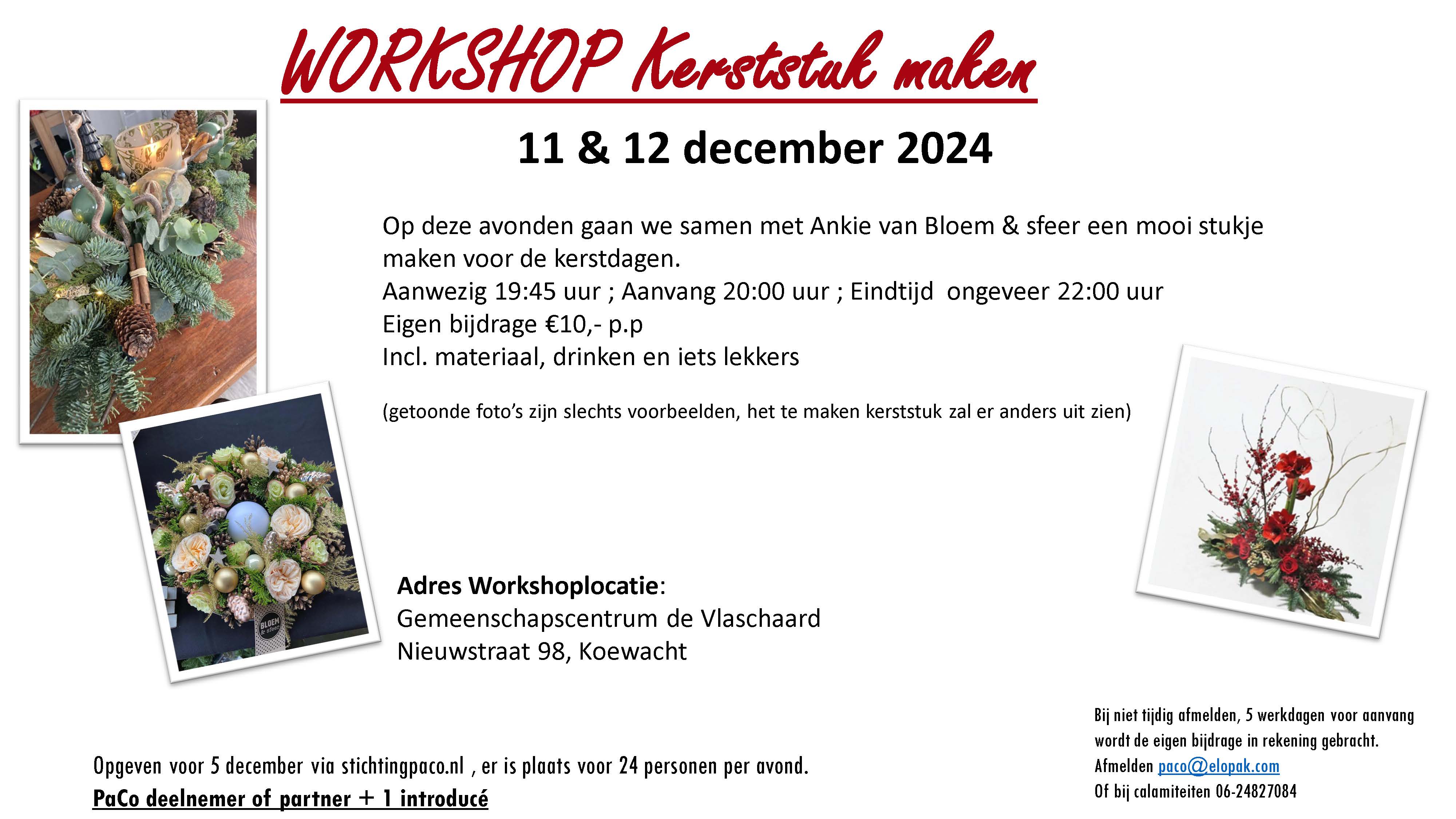 Workshop Kerststuk Maken